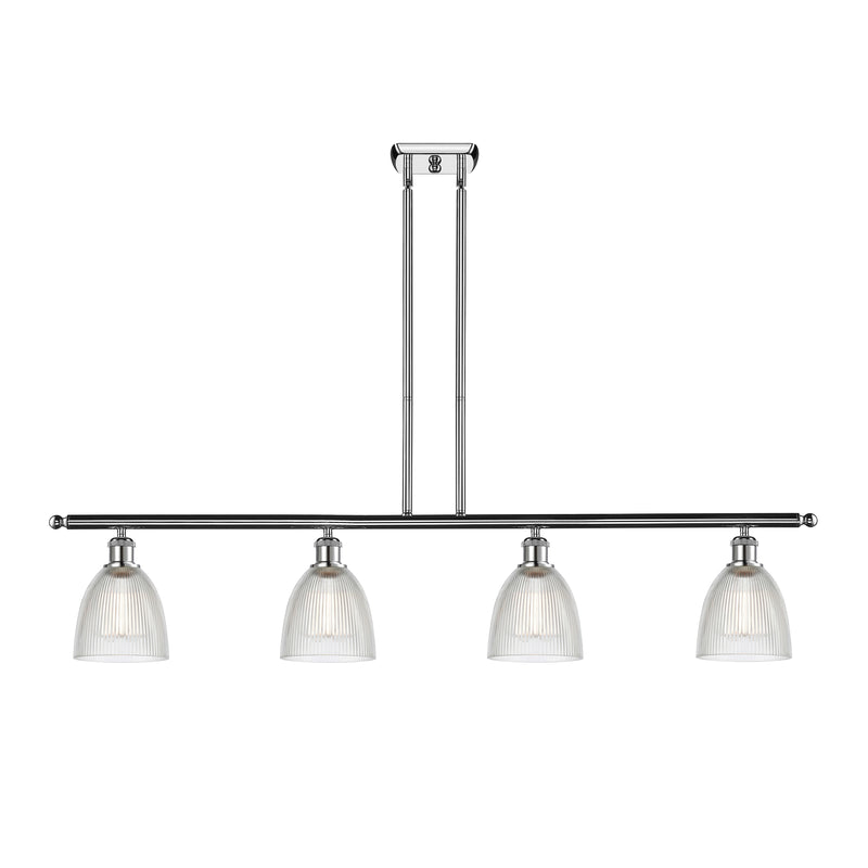 Castile Island Light shown in the Polished Chrome finish with a Clear shade