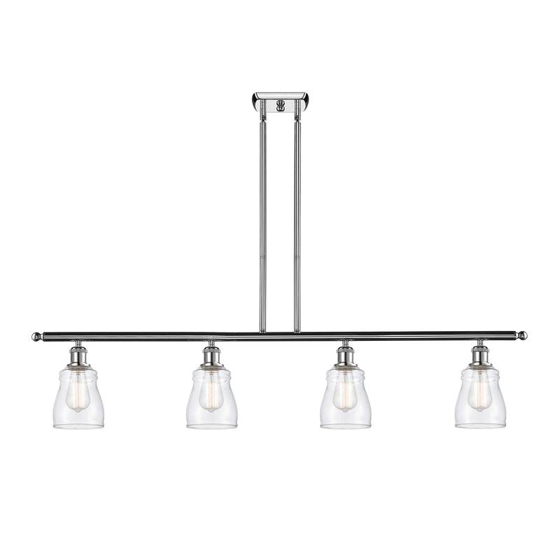 Ellery Island Light shown in the Polished Chrome finish with a Clear shade