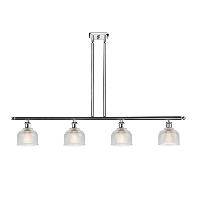 Dayton Island Light shown in the Polished Chrome finish with a Clear shade