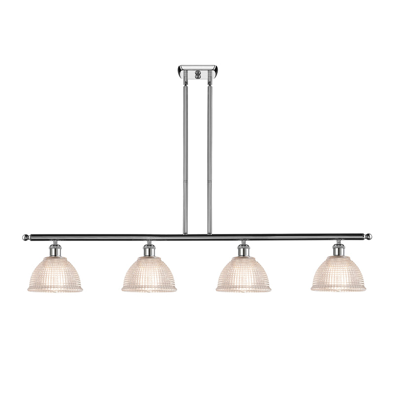 Arietta Island Light shown in the Polished Chrome finish with a Clear shade