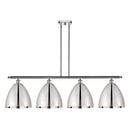 Ballston Dome Island Light shown in the Polished Chrome finish with a Polished Chrome shade