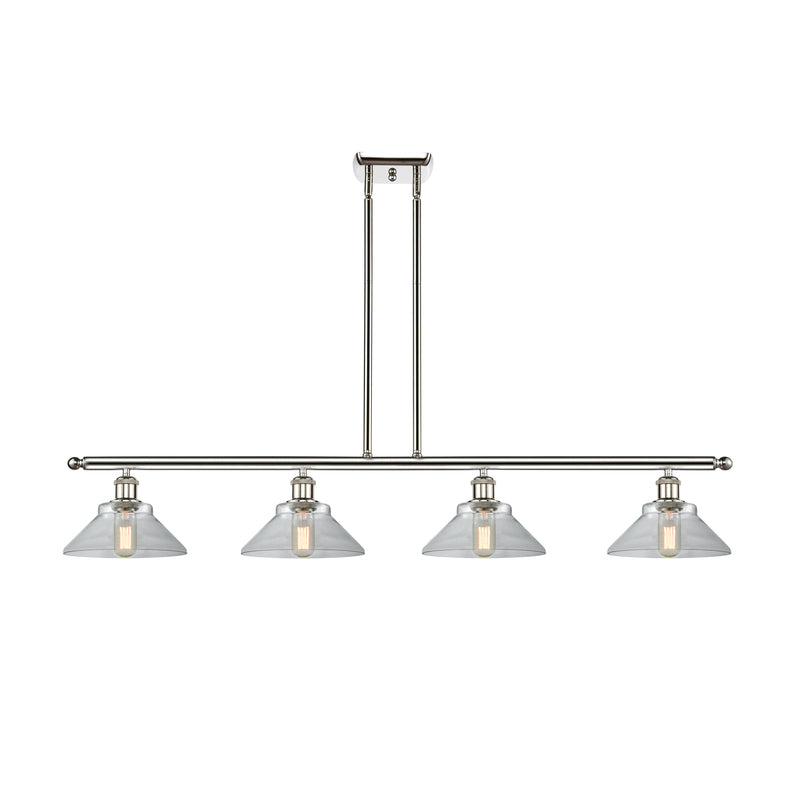 Orwell Island Light shown in the Polished Nickel finish with a Clear shade