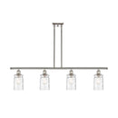 Candor Island Light shown in the Polished Nickel finish with a Clear Waterglass shade