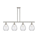 Waverly Island Light shown in the Polished Nickel finish with a Clear shade