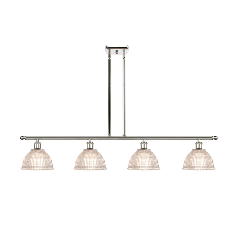 Arietta Island Light shown in the Polished Nickel finish with a Clear shade