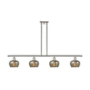 Fenton Island Light shown in the Polished Nickel finish with a Mercury shade