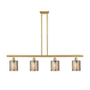 Cobbleskill Island Light shown in the Satin Gold finish with a Mercury shade