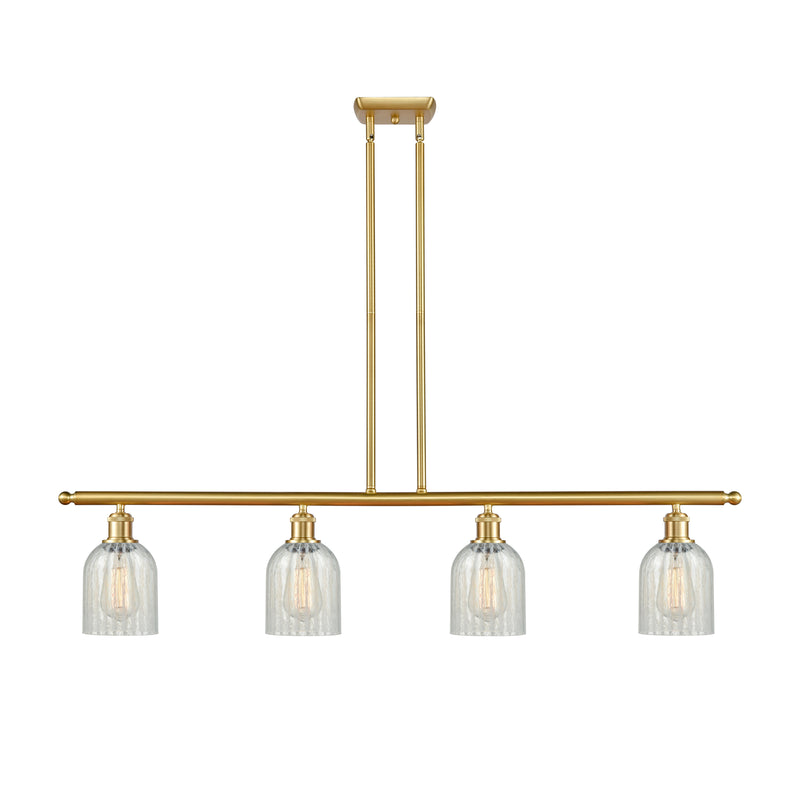 Caledonia Island Light shown in the Satin Gold finish with a Mouchette shade