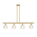 Dayton Island Light shown in the Satin Gold finish with a White shade