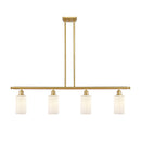 Clymer Island Light shown in the Satin Gold finish with a Matte White shade