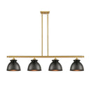 Adirondack Island Light shown in the Satin Gold finish with a Matte Black shade