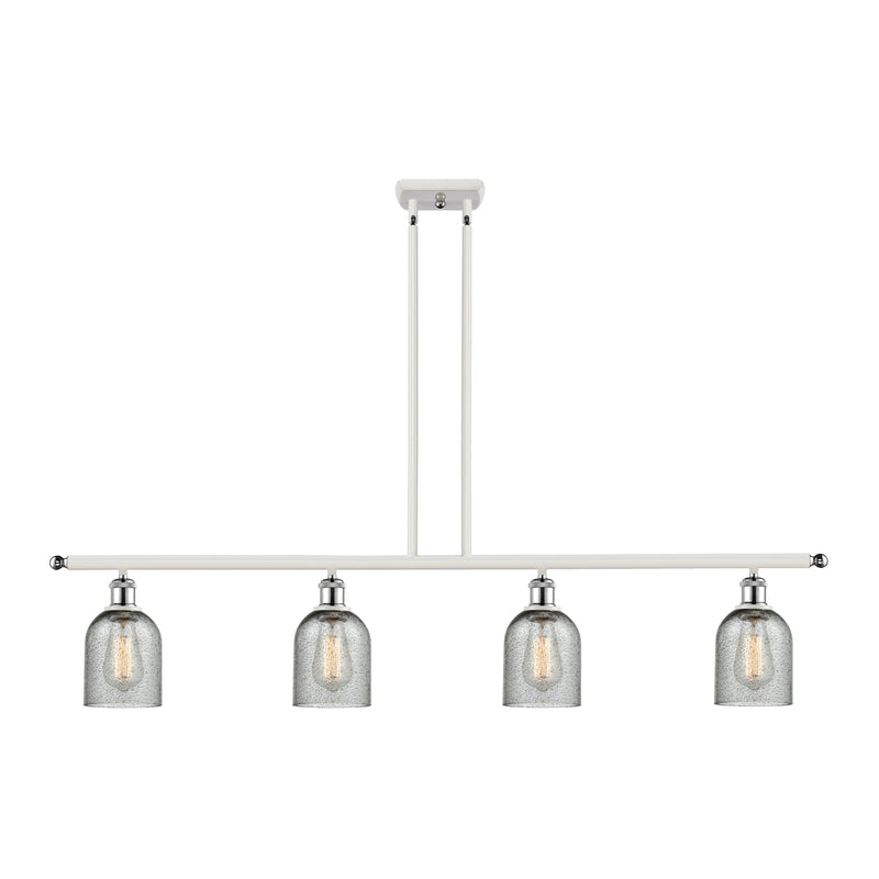 Caledonia Island Light shown in the White and Polished Chrome finish with a Charcoal shade