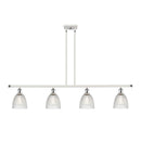 Castile Island Light shown in the White and Polished Chrome finish with a Clear shade