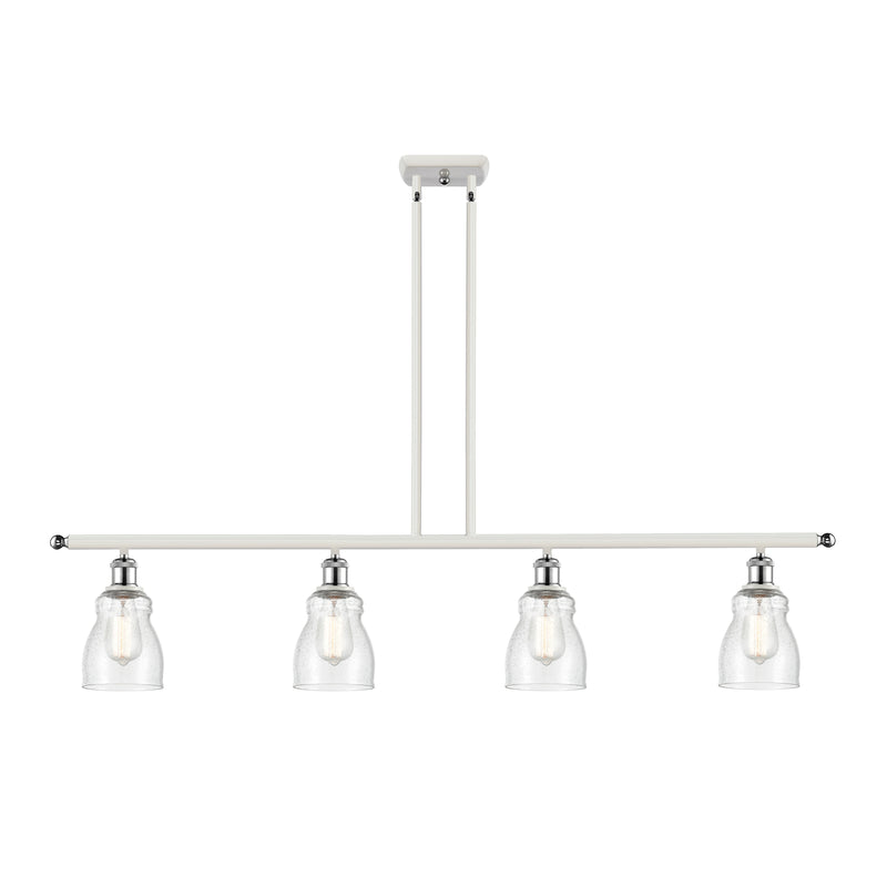 Ellery Island Light shown in the White and Polished Chrome finish with a Seedy shade