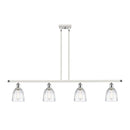 Brookfield Island Light shown in the White and Polished Chrome finish with a Clear shade