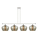 Fenton Island Light shown in the White and Polished Chrome finish with a Mercury shade