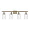 Candor Bath Vanity Light shown in the Antique Brass finish with a Clear Waterglass shade