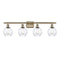 Waverly Bath Vanity Light shown in the Antique Brass finish with a Clear shade