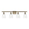 Ellery Bath Vanity Light shown in the Antique Brass finish with a Seedy shade