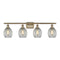 Eaton Bath Vanity Light shown in the Antique Brass finish with a Clear shade