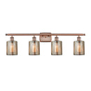 Cobbleskill Bath Vanity Light shown in the Antique Copper finish with a Mercury shade