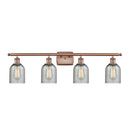 Caledonia Bath Vanity Light shown in the Antique Copper finish with a Charcoal shade