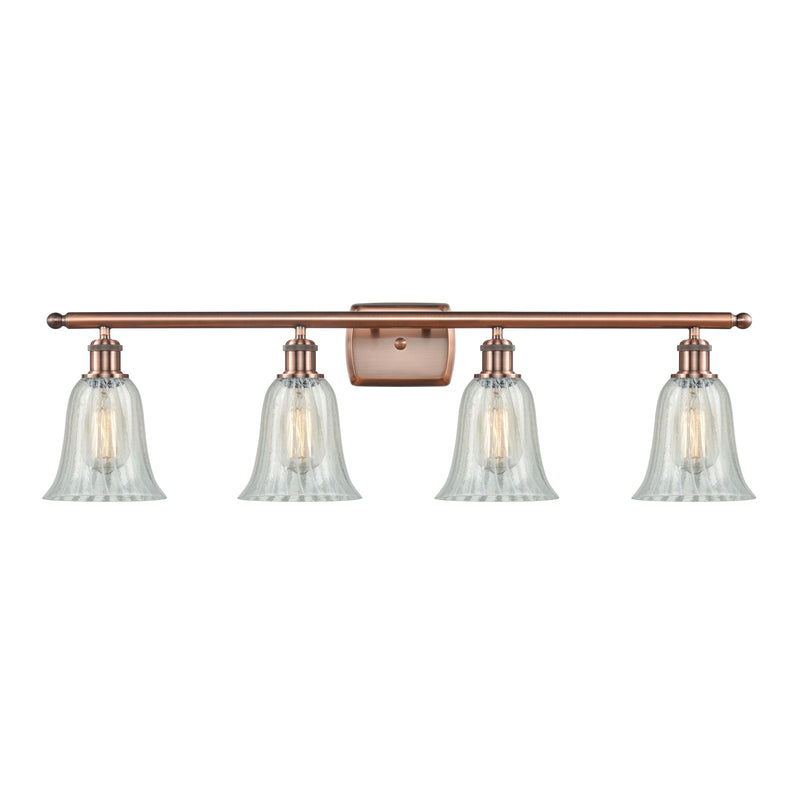 Hanover Bath Vanity Light shown in the Antique Copper finish with a Mouchette shade