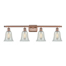 Hanover Bath Vanity Light shown in the Antique Copper finish with a Mouchette shade