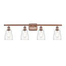 Ellery Bath Vanity Light shown in the Antique Copper finish with a Clear shade