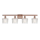 Niagra Bath Vanity Light shown in the Antique Copper finish with a Clear shade