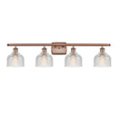 Dayton Bath Vanity Light shown in the Antique Copper finish with a Clear shade