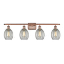 Eaton Bath Vanity Light shown in the Antique Copper finish with a Clear shade