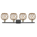 Innovations Lighting Farmhouse Rope 4 Light Bath Vanity Light Part Of The Ballston Collection 516-4W-BAB-G122-8RB-LED