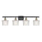 Niagra Bath Vanity Light shown in the Black Antique Brass finish with a Clear shade