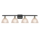 Arietta Bath Vanity Light shown in the Black Antique Brass finish with a Clear shade