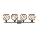 Innovations Lighting Farmhouse Rope 4 Light Bath Vanity Light Part Of The Ballston Collection 516-4W-BK-G122-8RB-LED