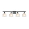 Dayton Bath Vanity Light shown in the Matte Black finish with a White shade