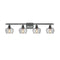 Fenton Bath Vanity Light shown in the Matte Black finish with a Clear shade