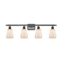 Ellery Bath Vanity Light shown in the Oil Rubbed Bronze finish with a White shade