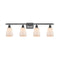 Ellery Bath Vanity Light shown in the Oil Rubbed Bronze finish with a White shade