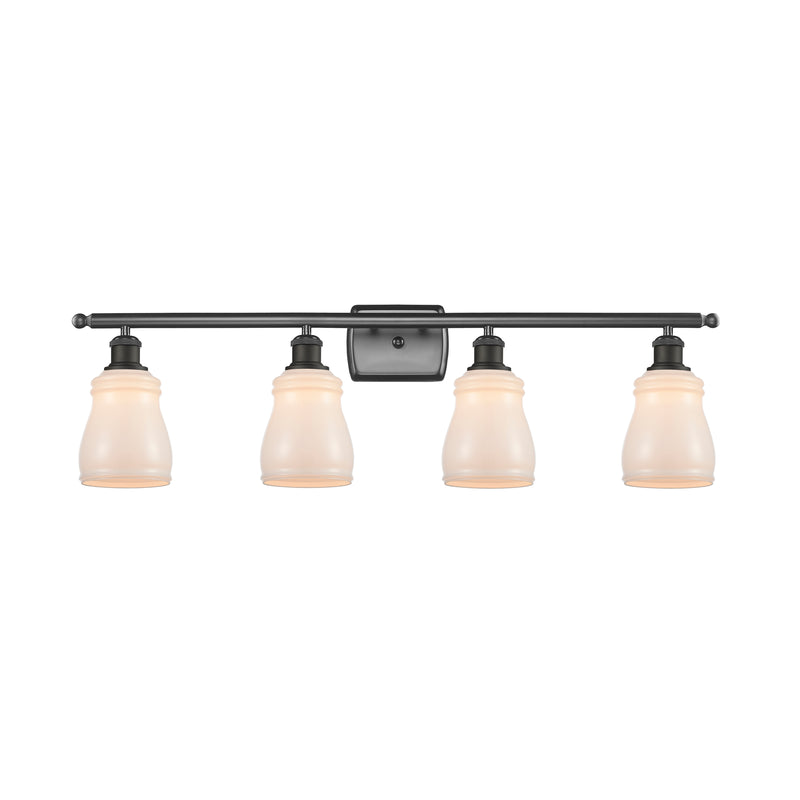 Ellery Bath Vanity Light shown in the Oil Rubbed Bronze finish with a White shade