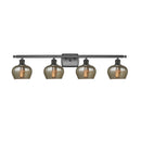 Fenton Bath Vanity Light shown in the Oil Rubbed Bronze finish with a Mercury shade