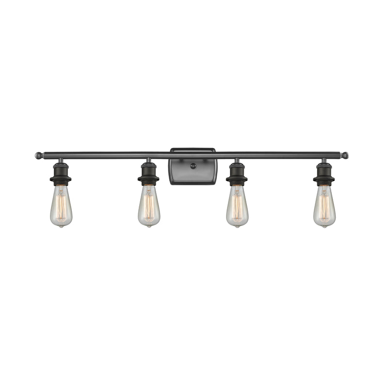 Bare Bulb Bath Vanity Light shown in the Oil Rubbed Bronze finish