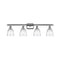 Brookfield Bath Vanity Light shown in the Polished Chrome finish with a Clear shade
