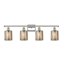 Cobbleskill Bath Vanity Light shown in the Polished Nickel finish with a Mercury shade