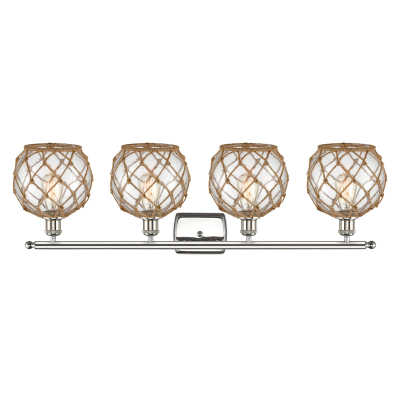 Innovations Lighting Farmhouse Rope 4 Light Bath Vanity Light Part Of The Ballston Collection 516-4W-PN-G122-8RB-LED