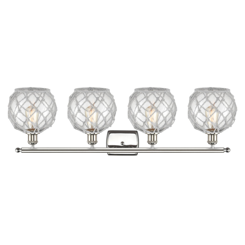 Innovations Lighting Farmhouse Rope 4 Light Bath Vanity Light Part Of The Ballston Collection 516-4W-PN-G122-8RW-LED