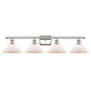 Orwell Bath Vanity Light shown in the Polished Nickel finish with a Matte White shade