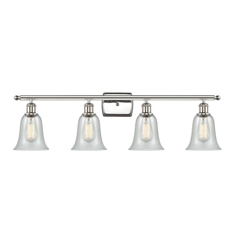 Hanover Bath Vanity Light shown in the Polished Nickel finish with a Fishnet shade