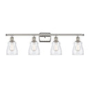 Ellery Bath Vanity Light shown in the Polished Nickel finish with a Clear shade